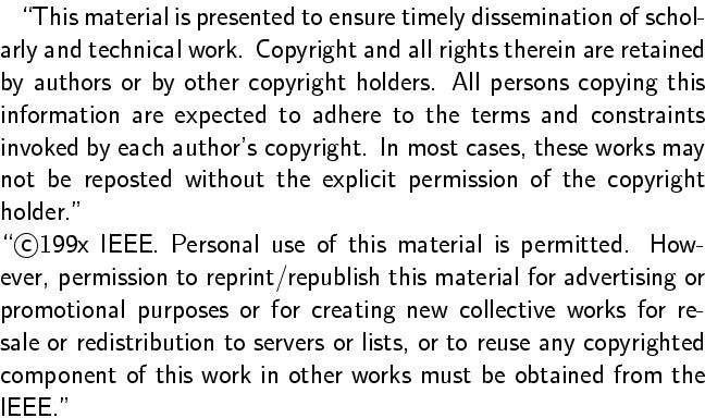 IEEE Copyright Notice